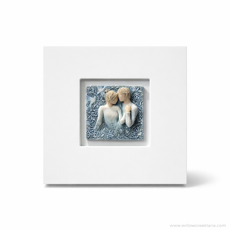 Duet framed plaque as a romantic anniversary and wedding keepsake